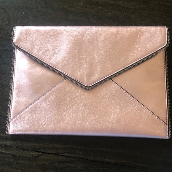 Rebecca Minkoff Handbags - Rebecca Minkoff pink leather clutch!!